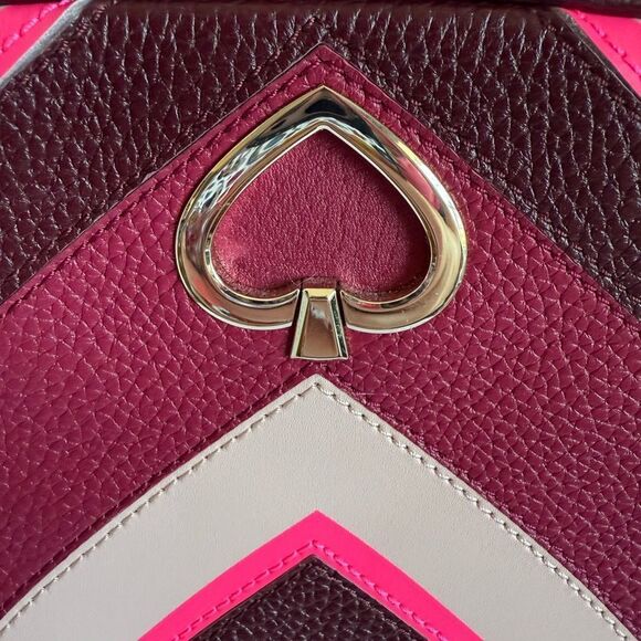 Kate Spade Kourtney Pink & Burgundy Chevron Crossbody Bag - Picture 2 of 10